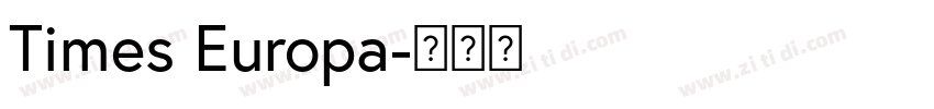 Times Europa字体转换